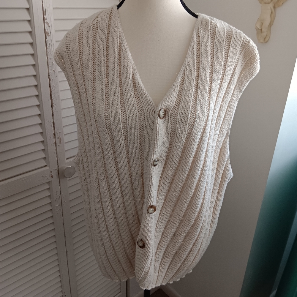 Cardigan vest xl off white